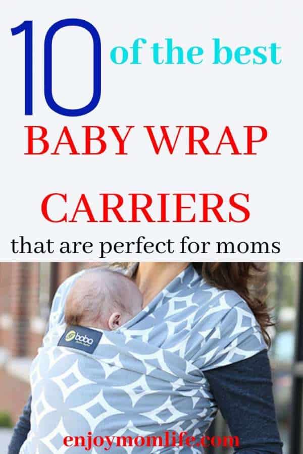 A mom carrying a baby on a baby wrap carrier