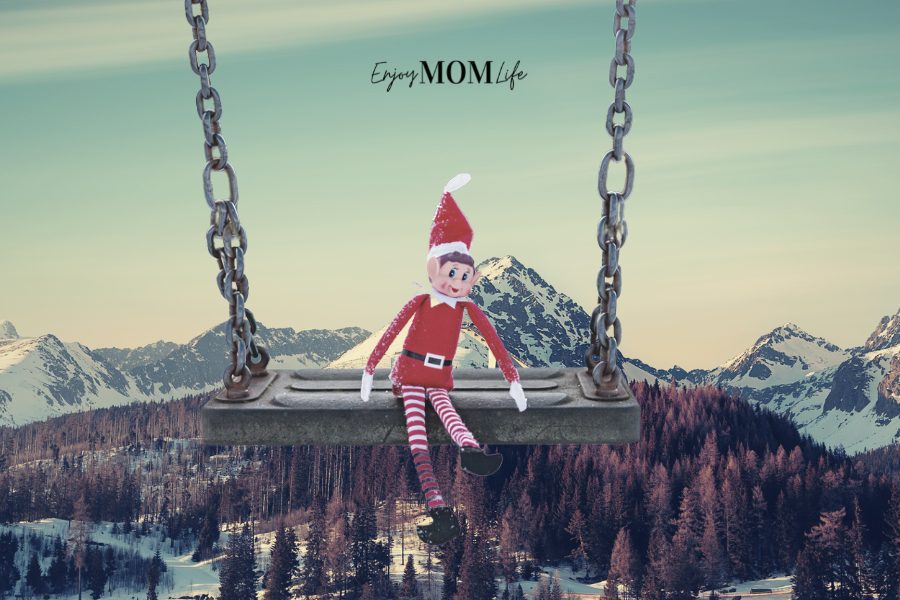 elf on the shelf in the mountains